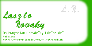 laszlo novaky business card